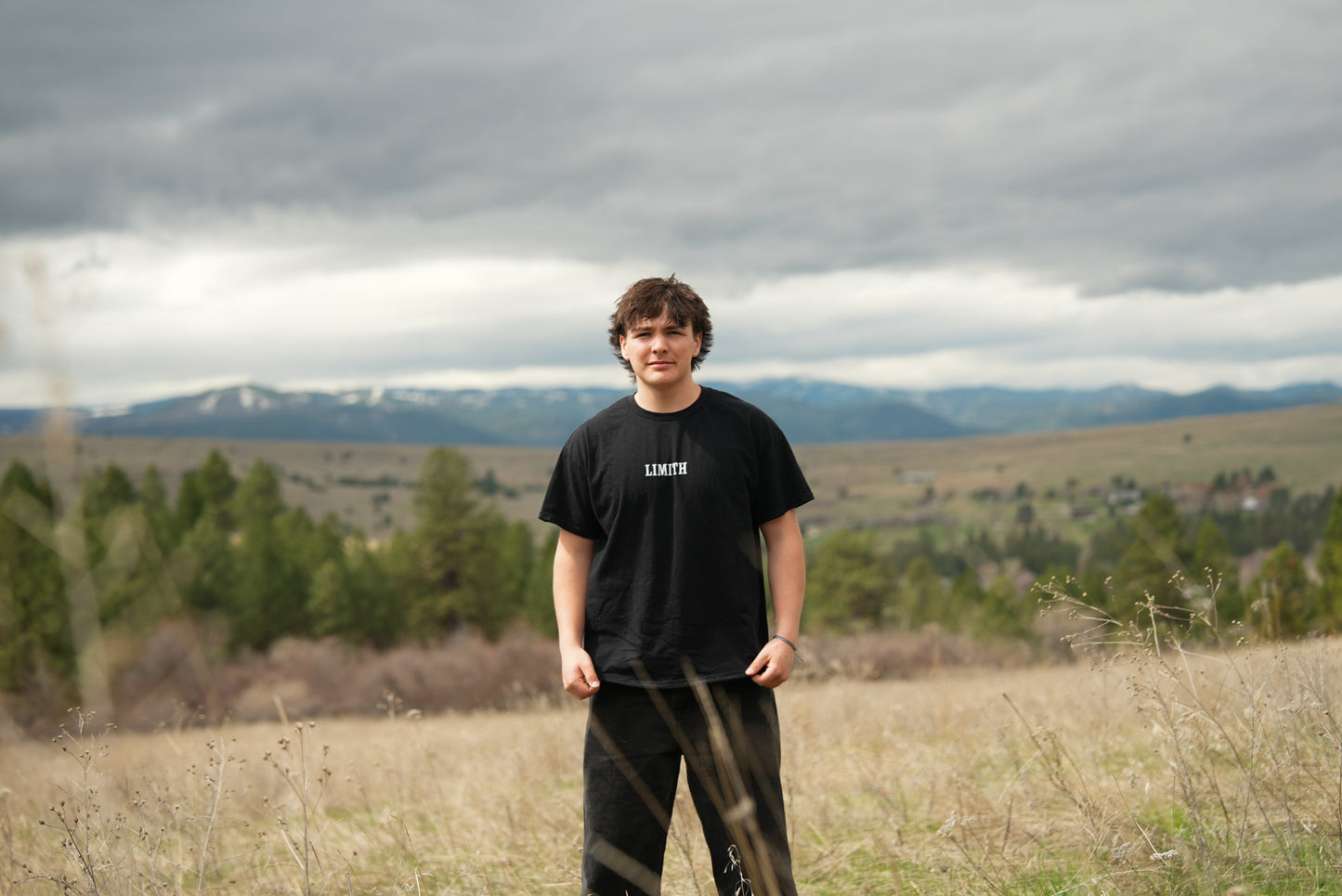 Black Topo Line T-Shirt